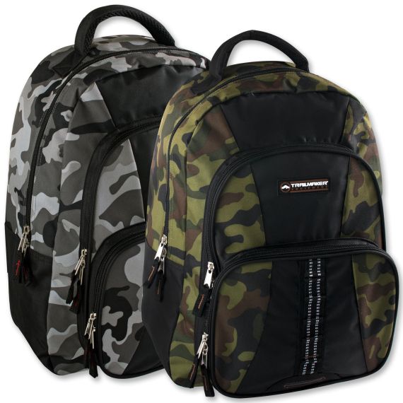 24 Units of Trailmaker 18 Inch Camo Daisy Chain Backpack Backpacks 18