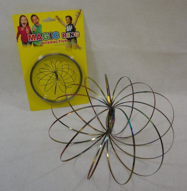 12 Units of Flow Rings Spring Toy Rainbow Educational Toys