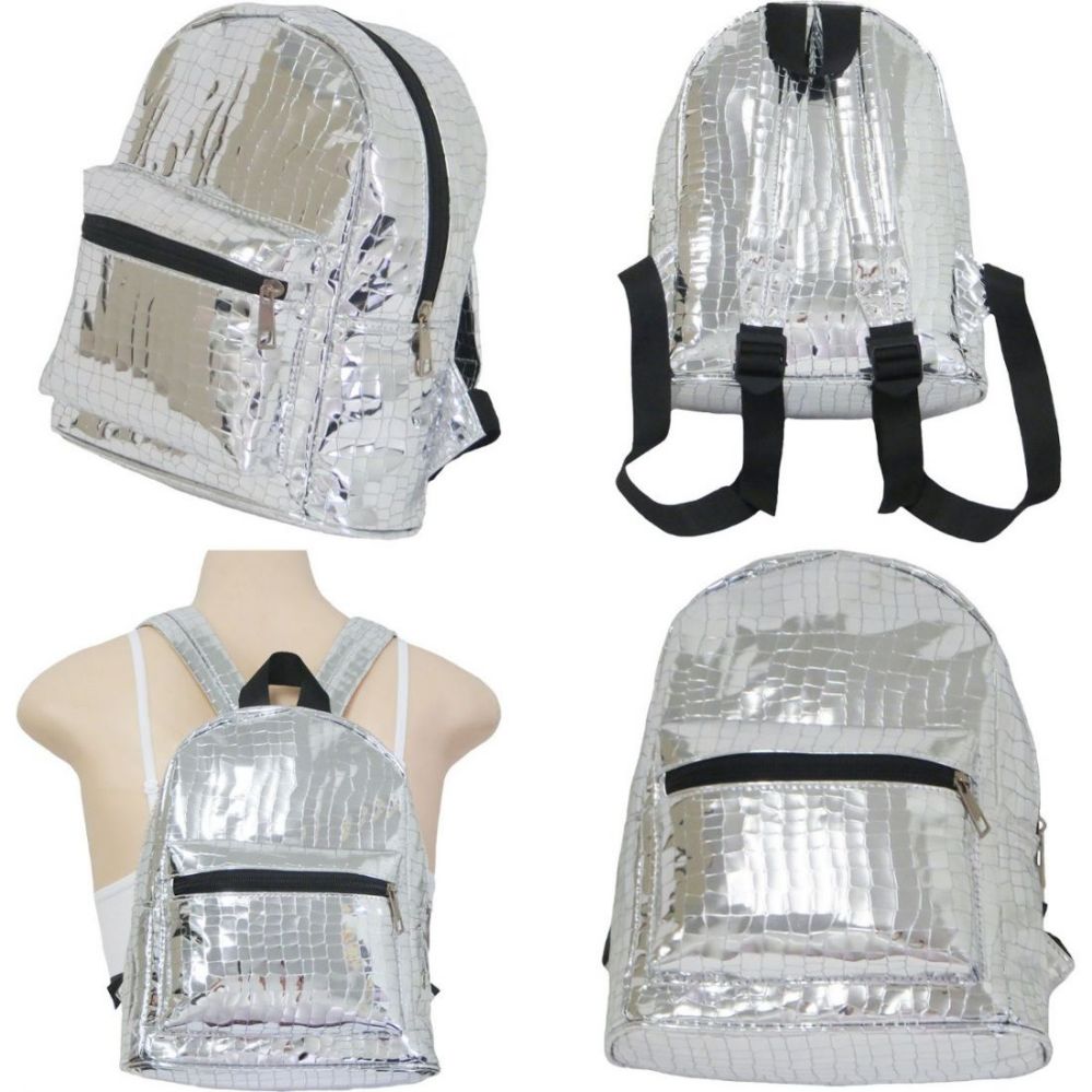 18 Units of 10" Mini Backpacks Metallic Prints Backpacks 15" or