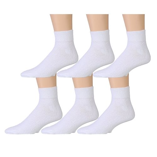 6 Units of Yacht & Smith Men's Premium Cotton Sport Ankle Socks Size 10