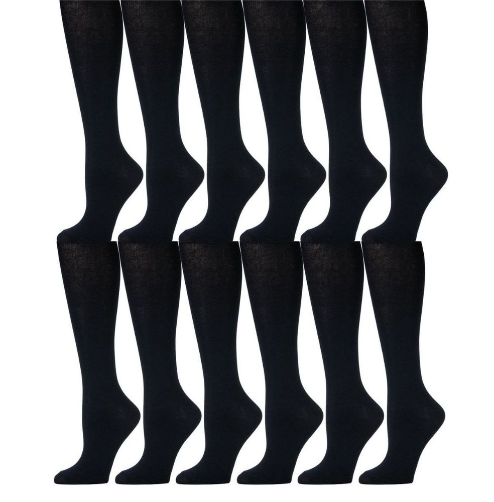 girls navy knee high socks