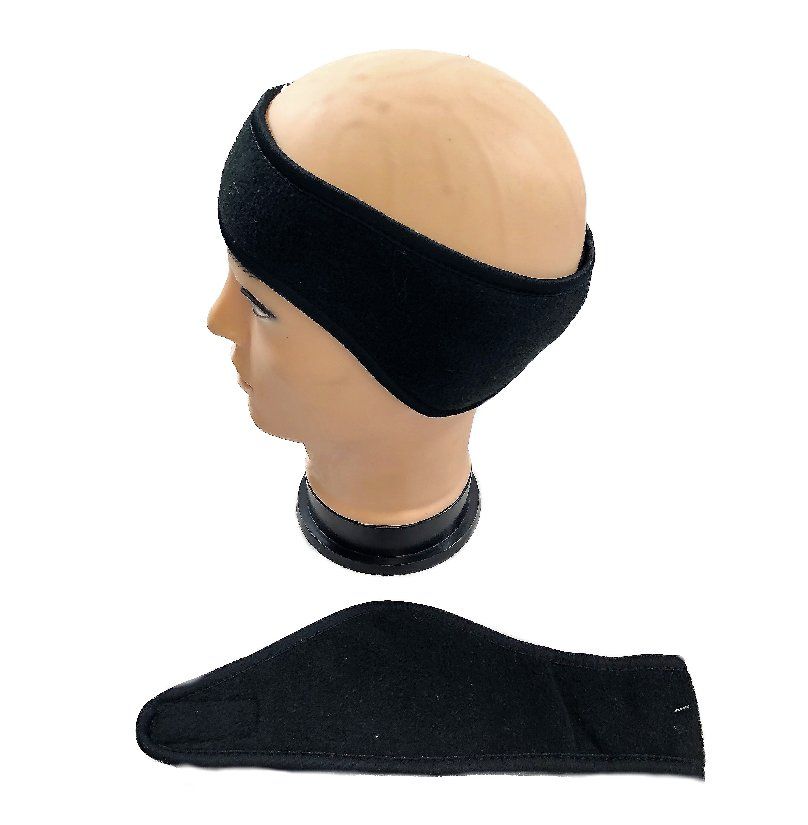 48 Units of Fleece Wrap Around Ear Warmer Black Only Ear Warmers at