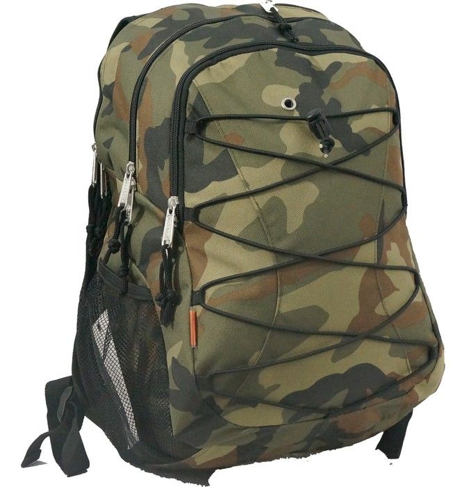 24 Units of 18.5" Backpack With Bungee Cord In Camouflage Backpacks 18" or Larger at