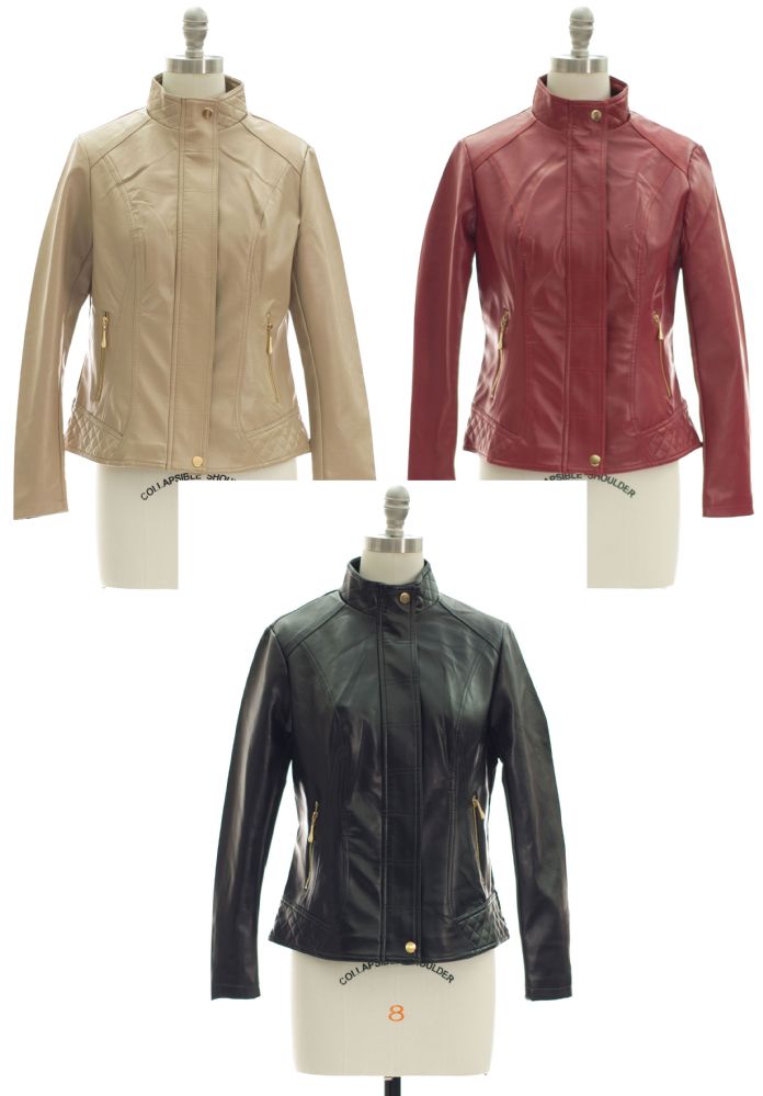 winter faux leather jacket