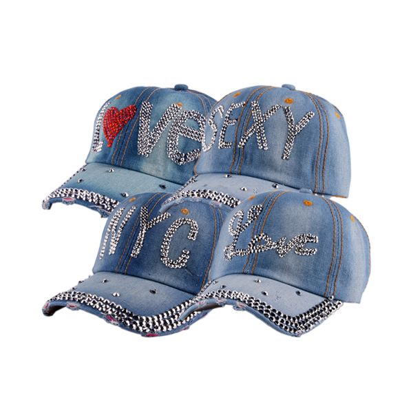 48 Units of Bling Bling Hat Assorted Size & Styles Baseball Caps