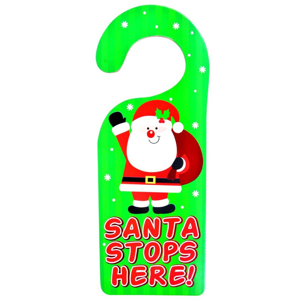 36 Units Of Party Solutions Santa Stops Here Door Hanger