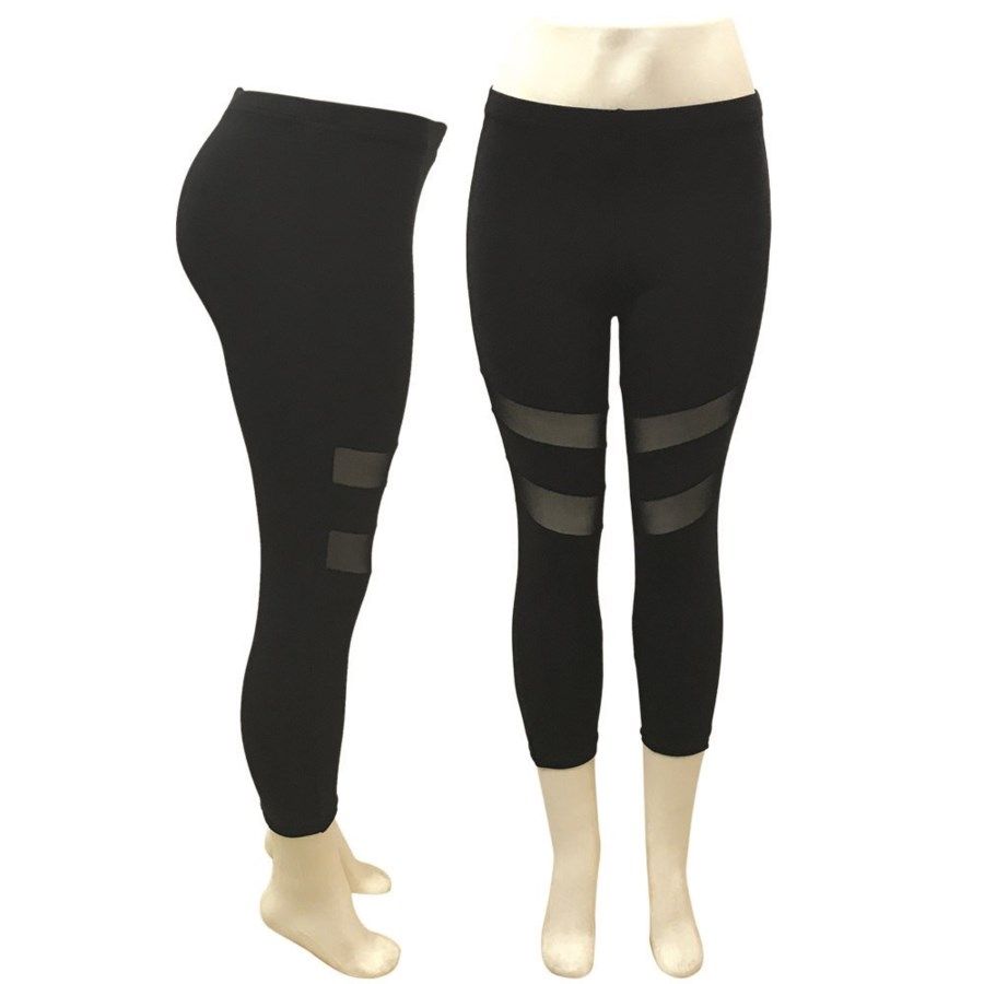 24 Units of Lady's Sports Leggings In Black Womens Leggings at