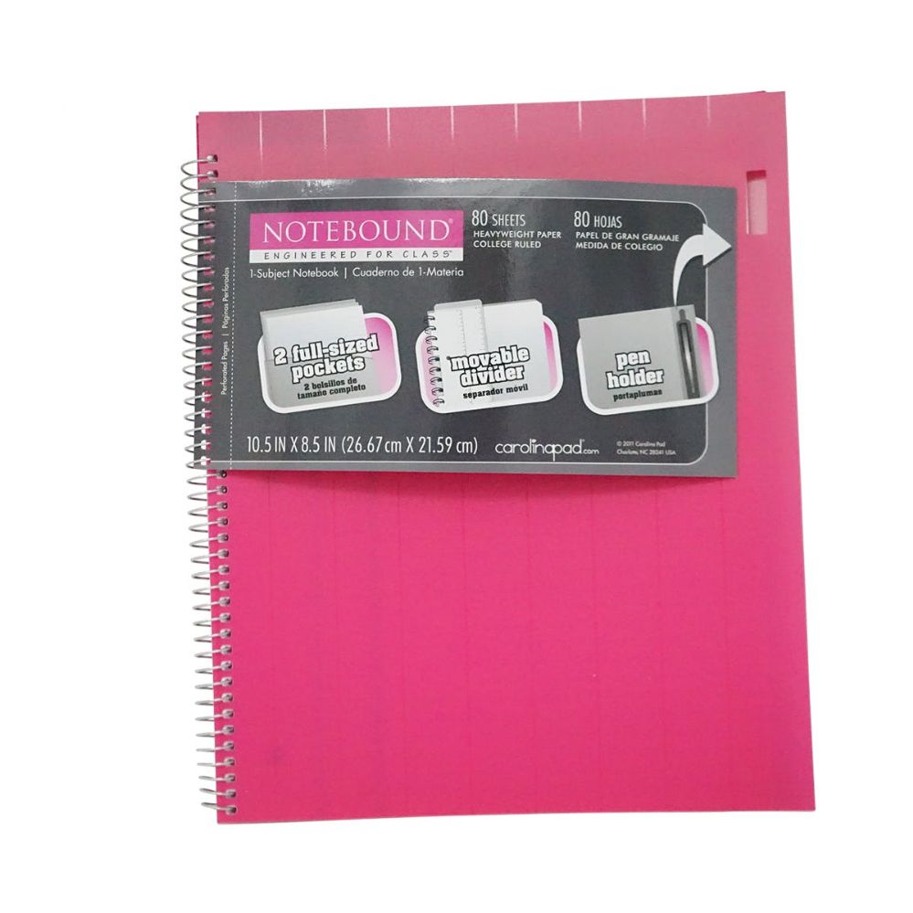 72 Units of Spiral 1Subject Notebook With 2 Pockets