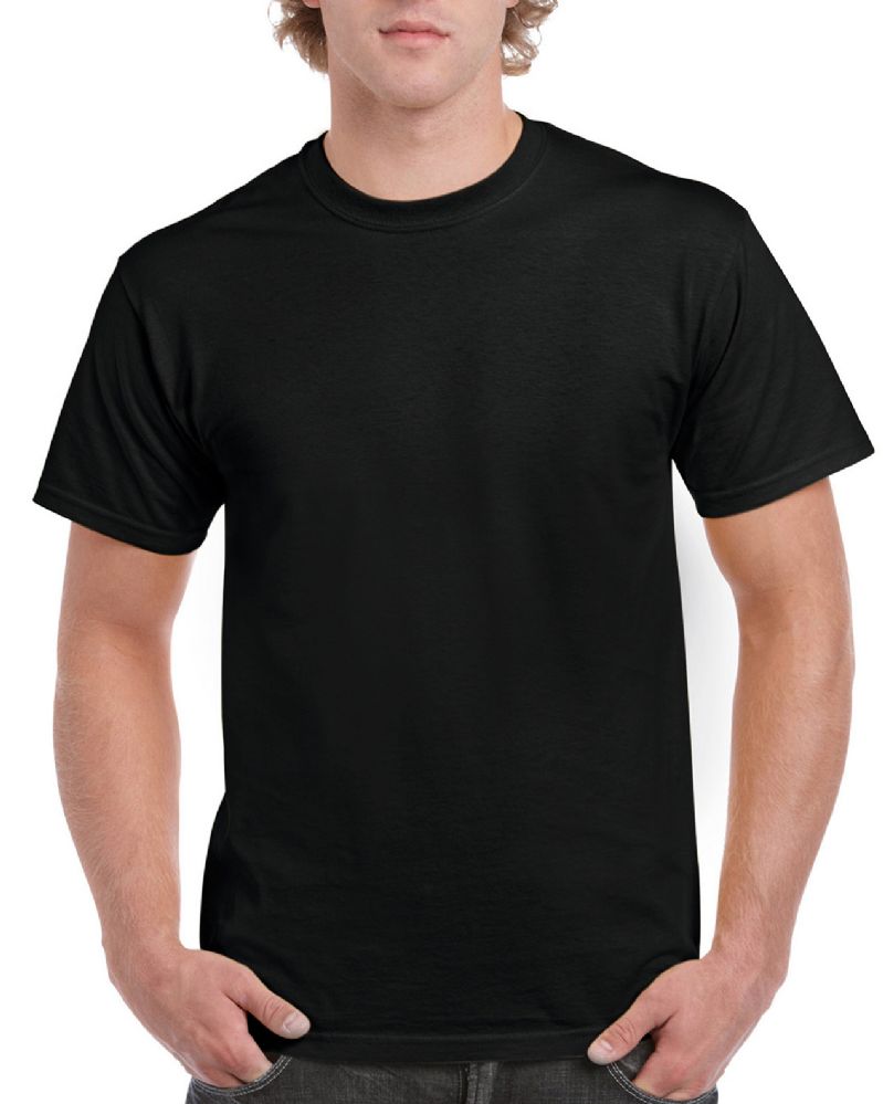 60 Units of Mens Black Color Crew Neck Cotton T Shirt 2nd Quality. Size ...