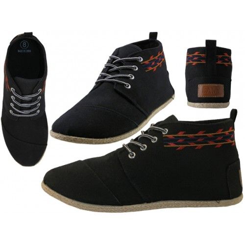 high top canvas shoes black
