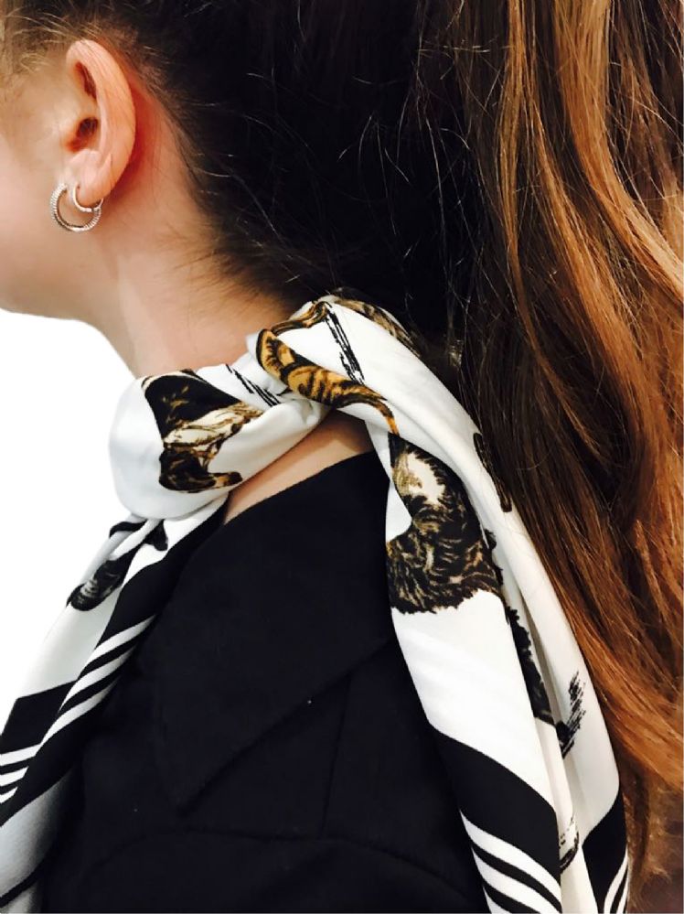 Yacht&smith Neck Scarf With Buckle, 50s Style Retro, Vintage Tie Shawl