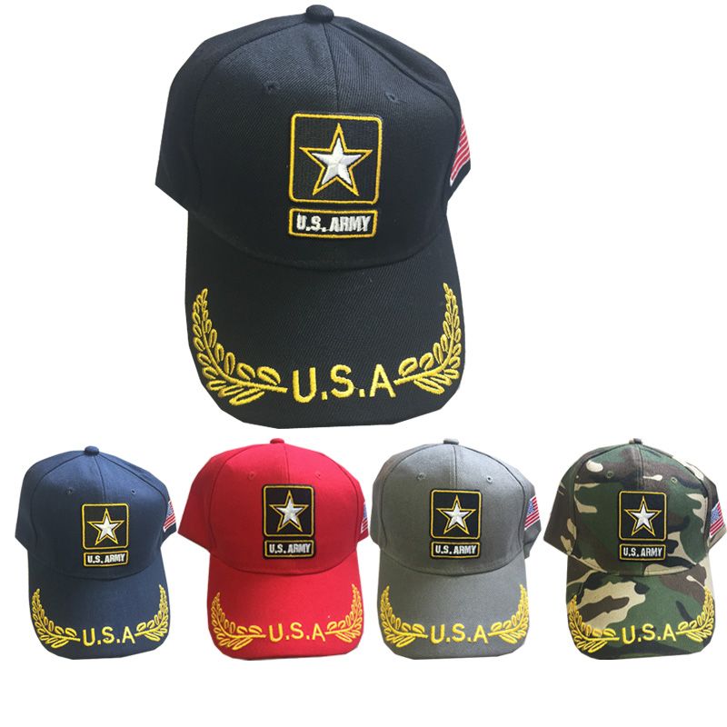 24 Units of United States Army Caps In Assorted Colors Hats With