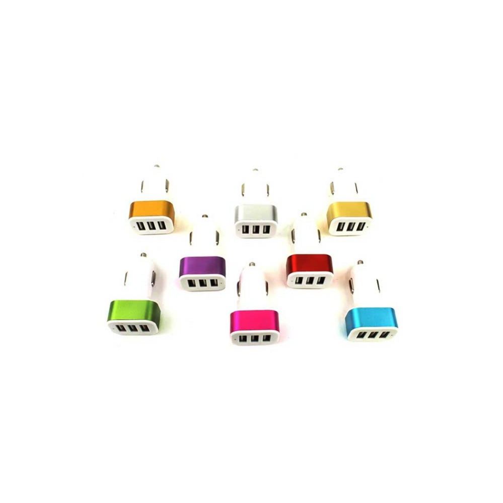 24 Units of Wholesale Triple Slot Car Usb Cell Phone Charger In 7