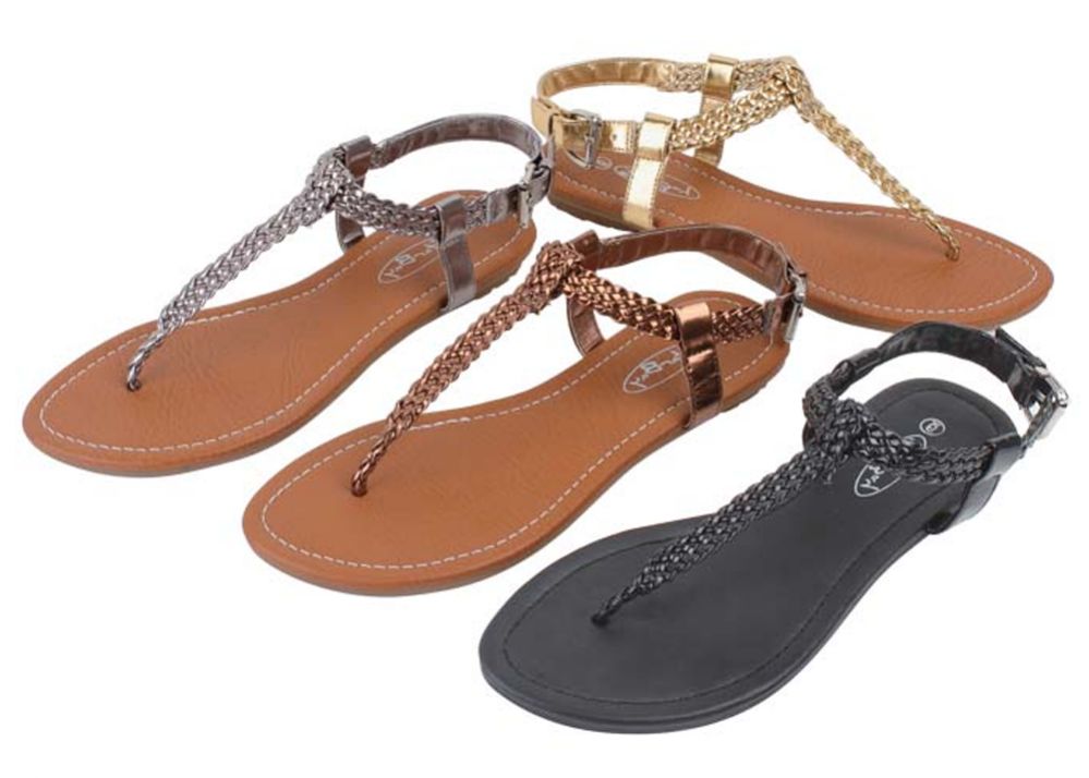 ladies bronze sandals
