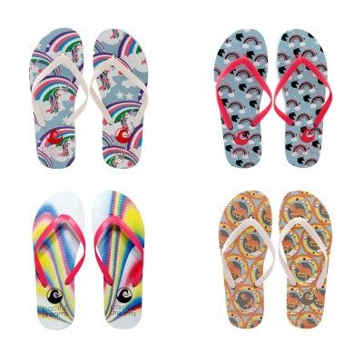 rainbow flip flops waterproof
