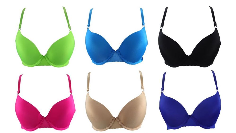 60 Units of Fashion Padded Bras Packed Assorted Colors With Adjustable