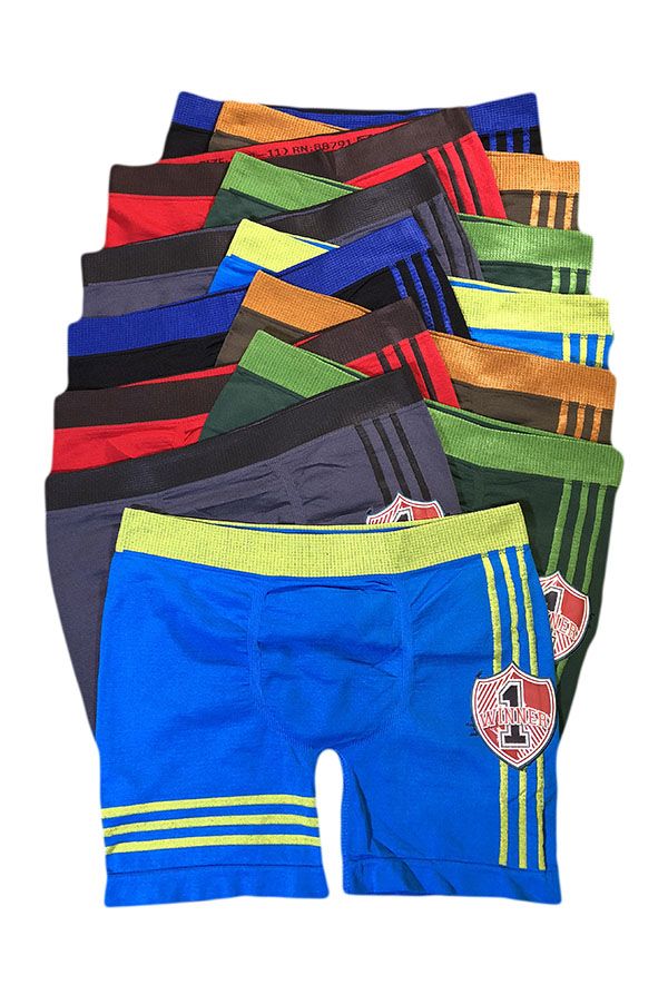 240 Units of Boys Sports Seamless Boxer Brief Mens Underwear at