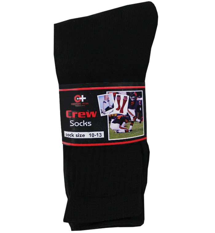 120 Units of Women's Black Crew Socks , Sock Size 911 Womens Crew
