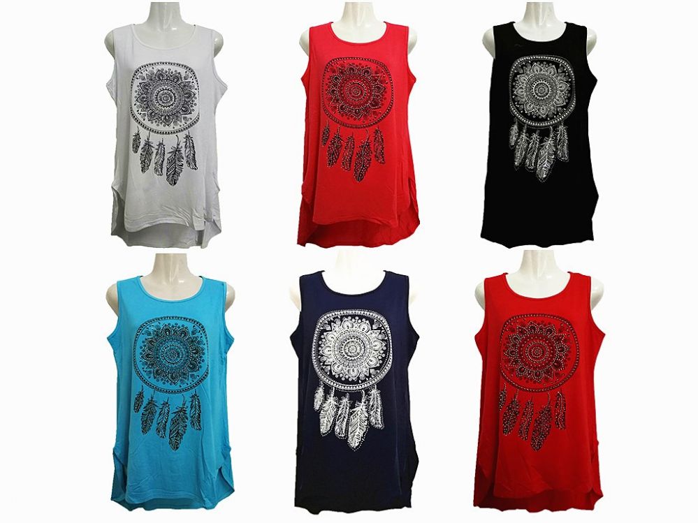 48 Units of Womens Assorted Color Tank Top Womens Fashion Tops at