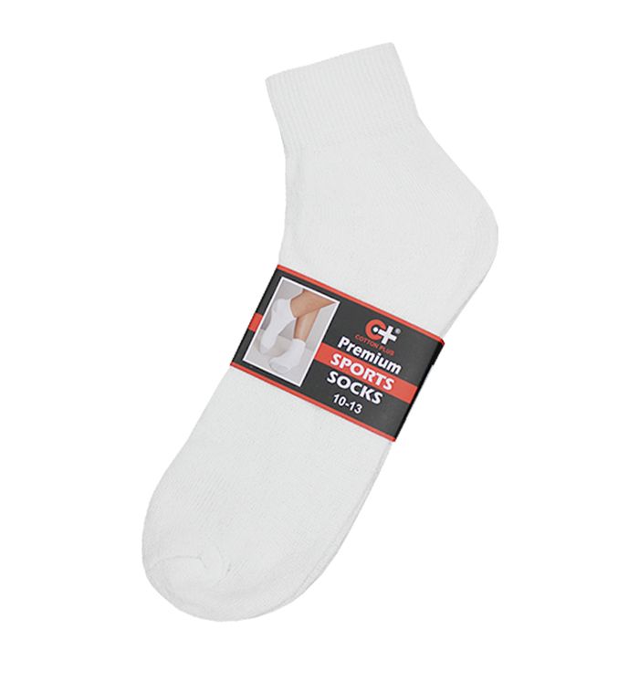 120 Units of Men's White Irregular Ankle Sock, Size 1013 Mens Ankle