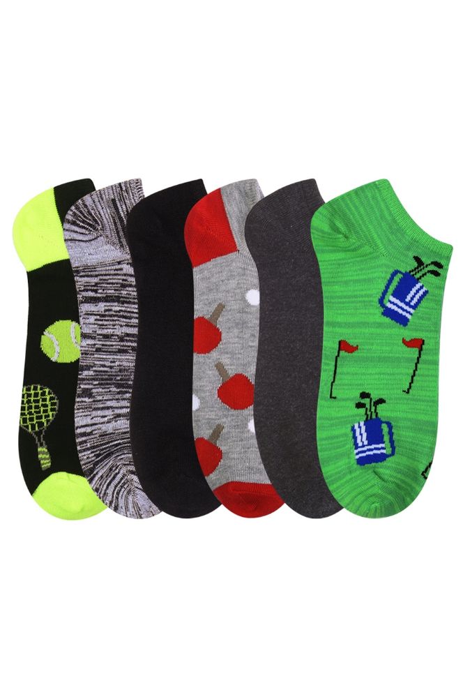 360 Units of Men's Fashion No Show Novelty Socks Size 1013 Mens