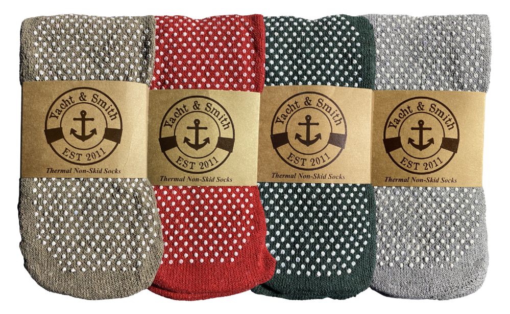 60 Units of Yacht & Smith Women's Thermal NonSlip Tube Socks, Gripper