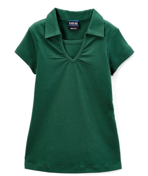 12 Units of Girls Hunter Green Uniform Top Size 14 Girls School