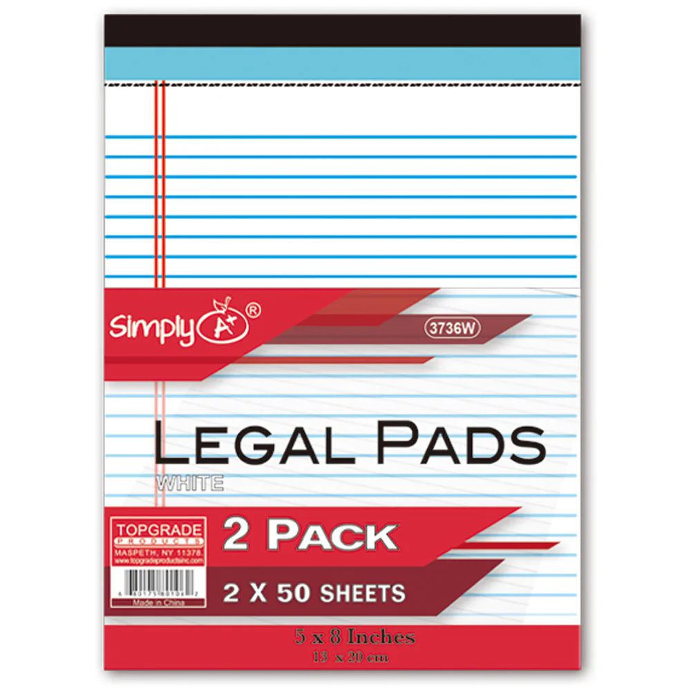 48 Units of Legal Pad In White Sticky Note & Notepads at