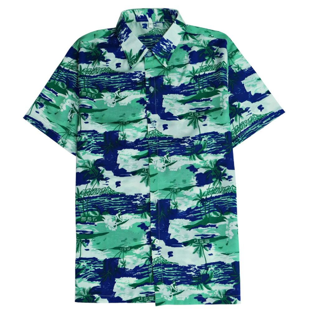 12 Units of Men's Hawaiian Pistachio Green Shirt ,size S-2xl - Men's ...