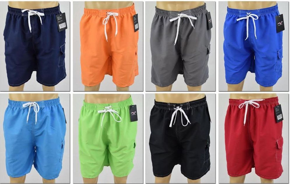 72 Units of Men's Assorted Color Bathing Suit, Size Sxl Mens Bathing