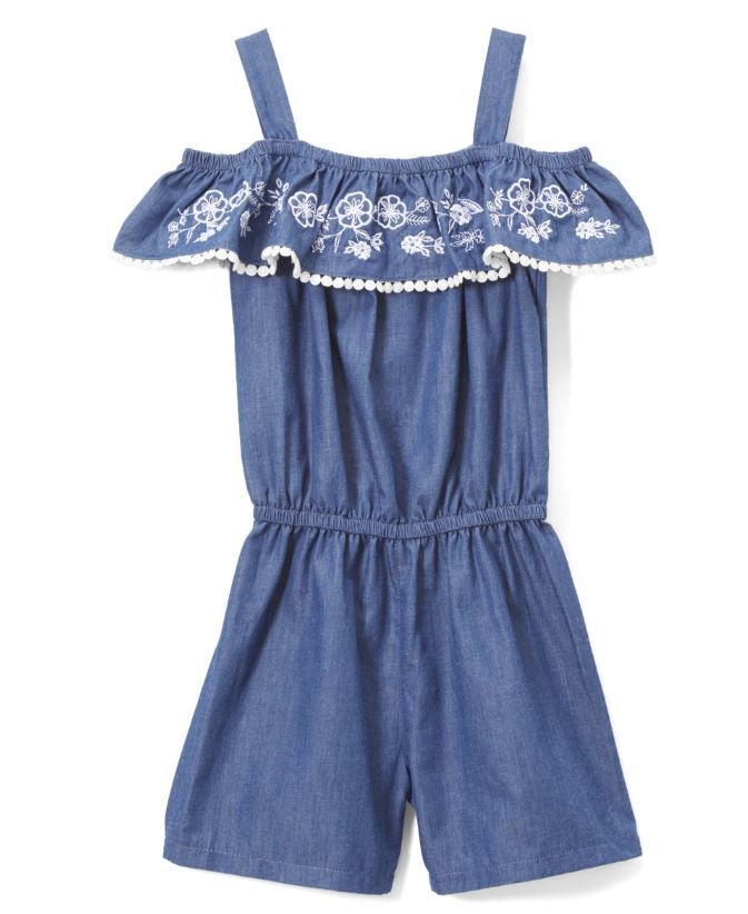 6 Units of Girls' Denim Romper In Size 2T4t Girls Dresses and Romper