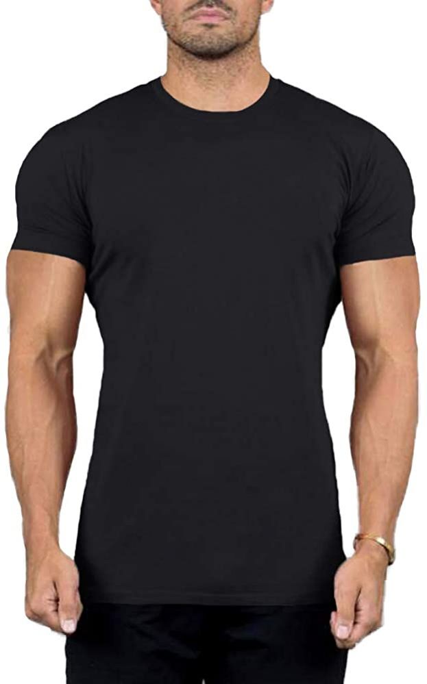 24 Units of Mens Cotton Crew Neck Short Sleeve T-Shirts Black, XX-Large ...