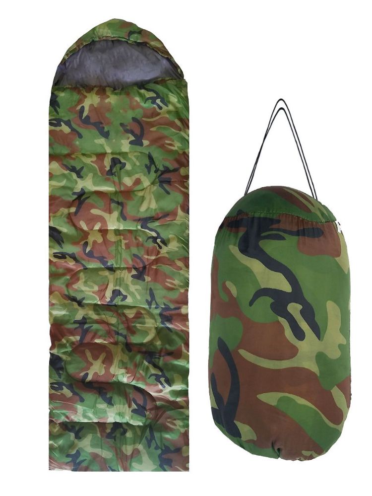 12 Units of Adults Sleeping Bag Camouflage Print Camping Sleeping