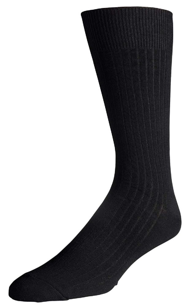 60 Units of Mens Solid Black Classic Ribbed Dress Socks Mens Dress