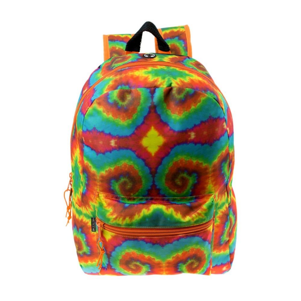 24 Units of 17" Wholesale Kids Classic Padded Backpacks In Tidye Print