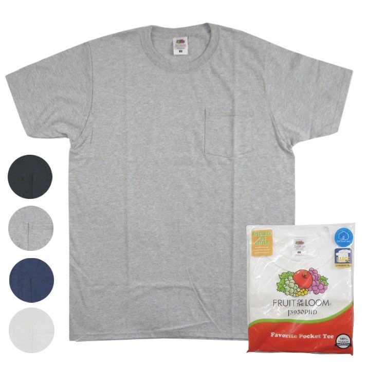 fruit of the loom t shirt with pocket