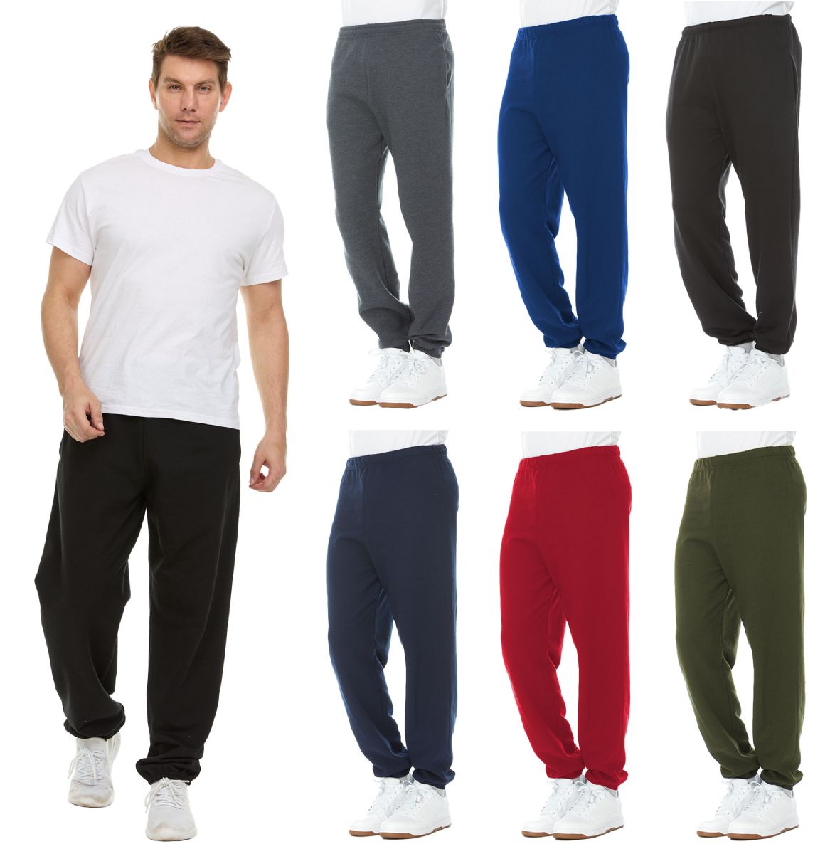 fruit of loom white sweatpants