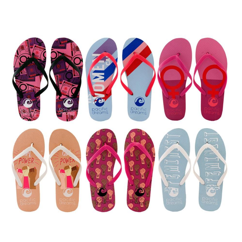 96 Units of Women's Printed Flip Flops 