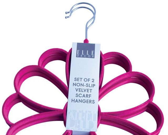 24 Units of Non Slip Velvet Scarf Hangers Assorted Colors Hangers