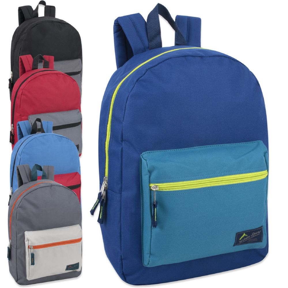 24 Units of Urban Sport 17 Inch Boys Color Block Backpack Backpacks 17" at