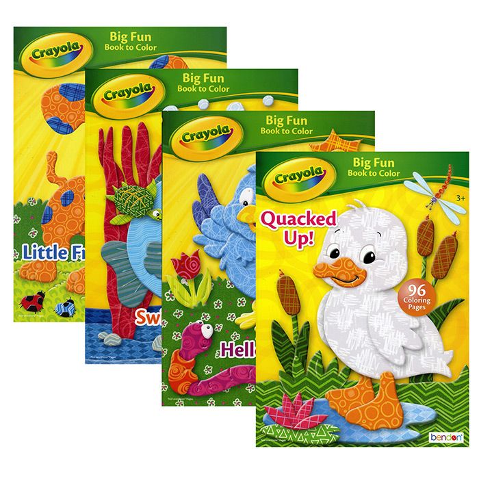20 Units of Crayola Big Fun Book To Color - Coloring & Activity Books - at - alltimetrading.com