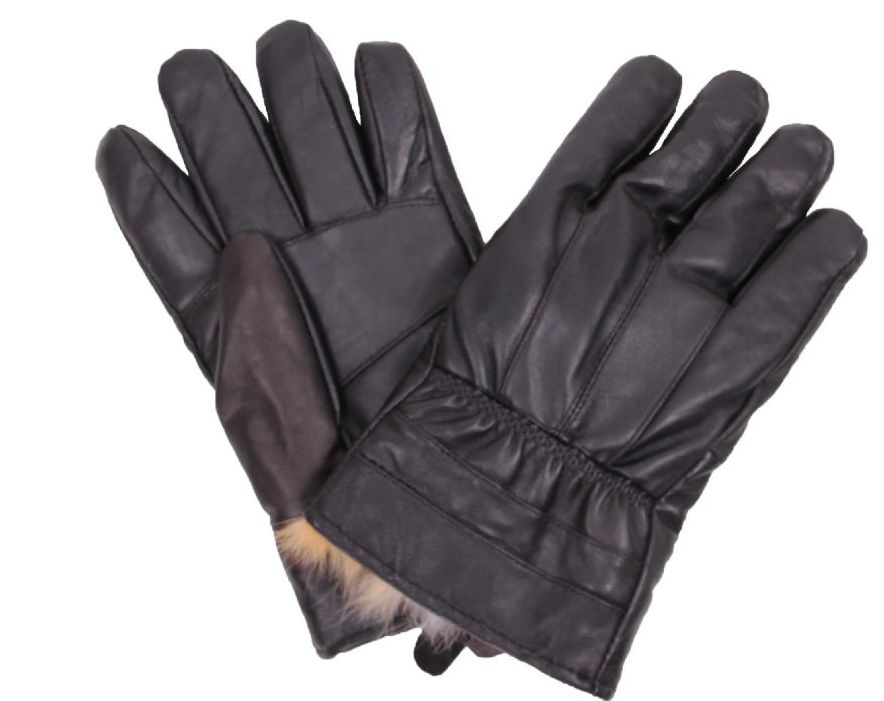 72 Units of Men's Black Leather Winter Glove Leather Gloves at