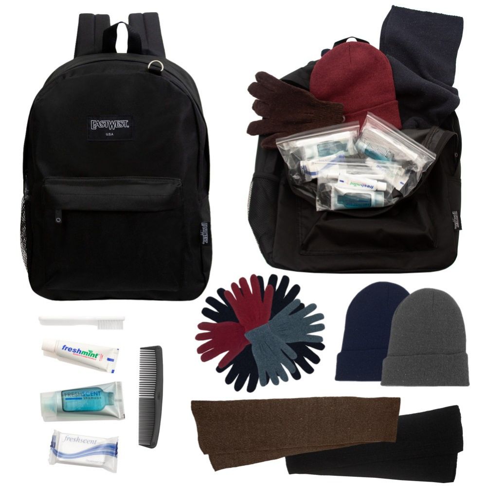 12 Units of 12 Care Packages 12 Backpacks, 12 Kits, 12 Winter Item