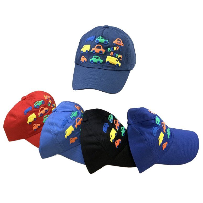36 Units of Boy's Printed Ball Cap [cars] Baseball Caps & Snap Backs