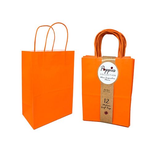 30 Units Of 12 Count Small Orange Craft Bag With Band Gift Bags At Alltimetrading Com