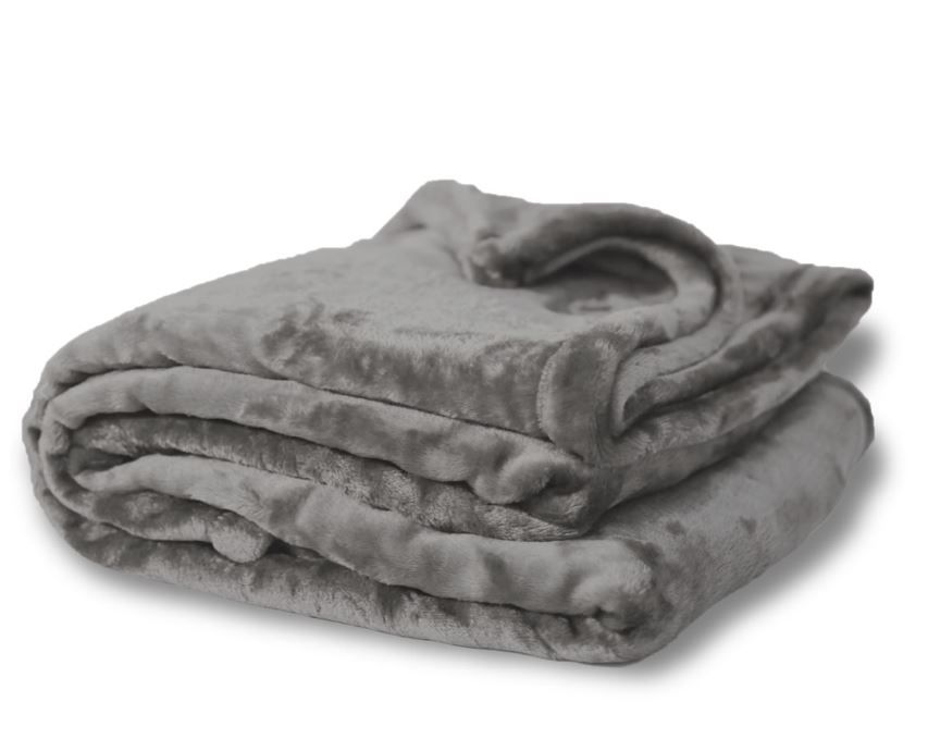 12 Units of Oversized Mink Touch BlanketS Grey Color Blankets