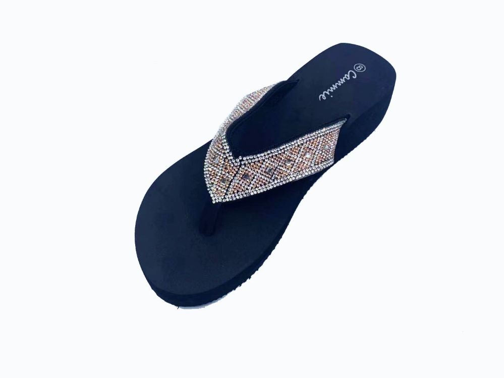 silver flip flops amazon