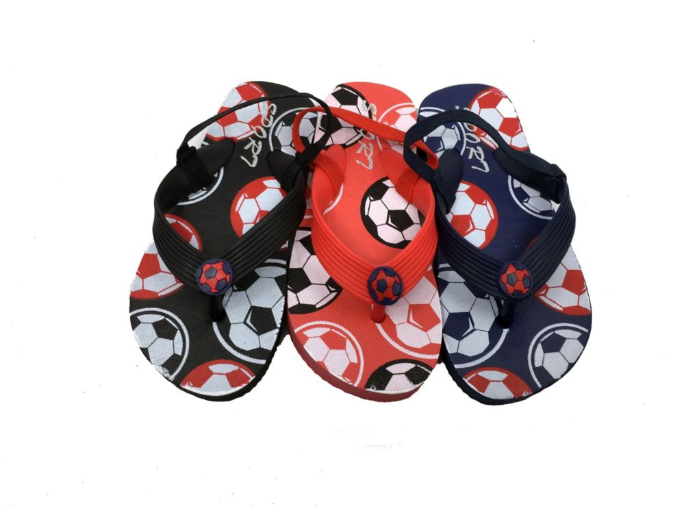 48 Units of Boys Basketball Flip Flops With Back Strap Boys Flip