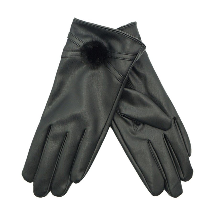 36 Units of Women's Faux Leather Glove Leather Gloves at