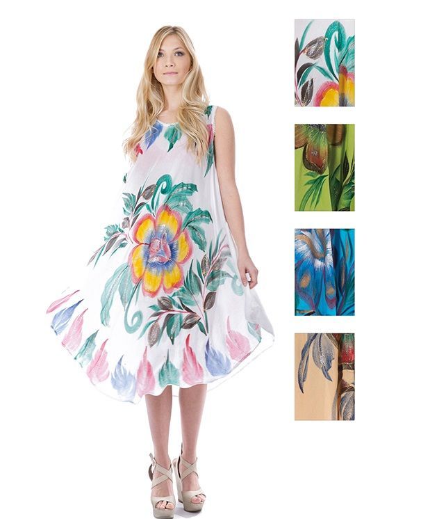 48 Units of Rayon Brush Paint Dress Womens Sundresses & Fashion at